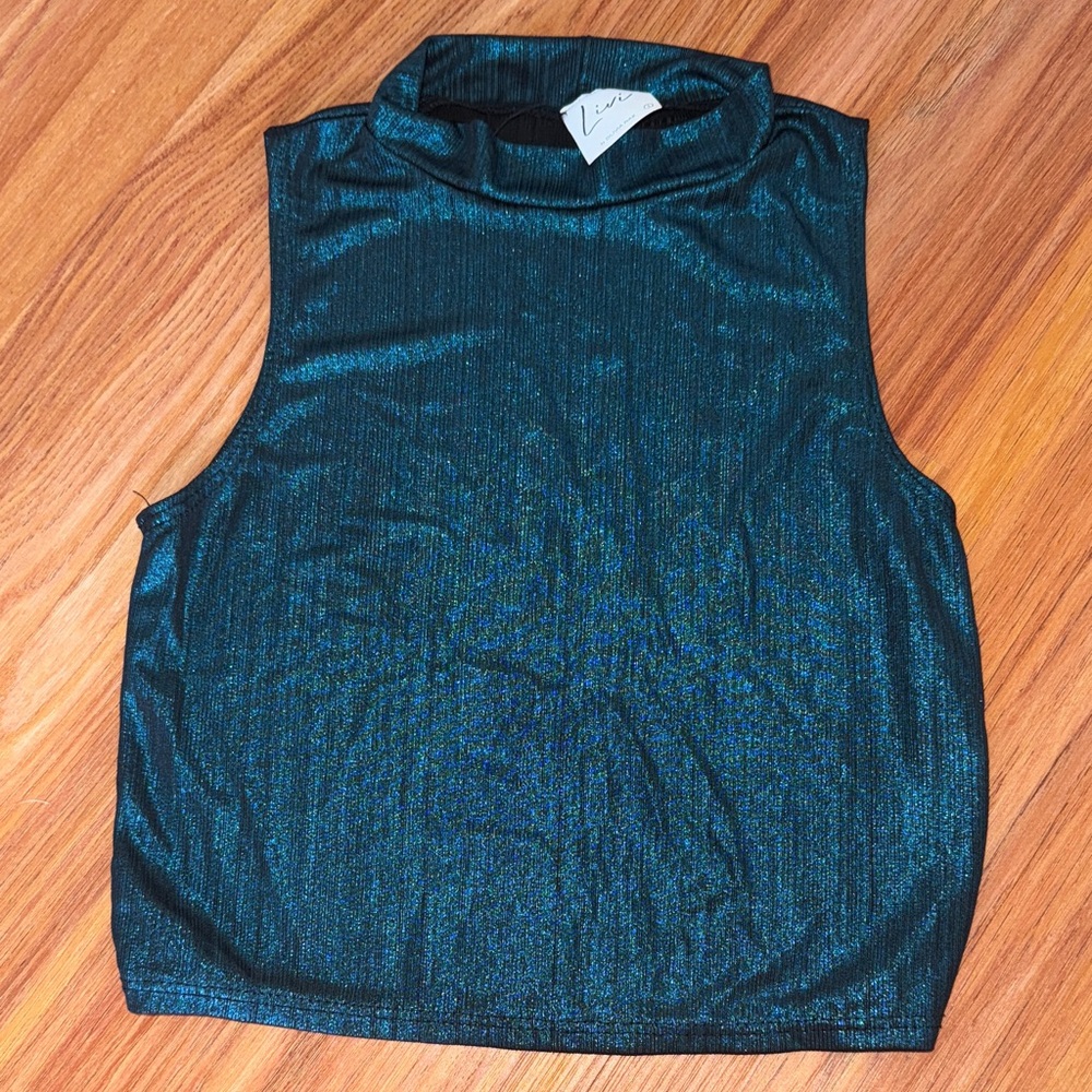Elegant Teal Sleeveless Top